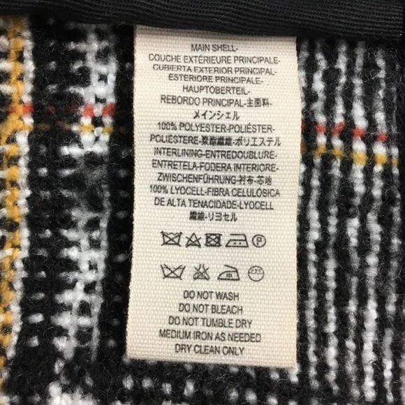 Free People Slouchy Eisenhower Gray Plaid Cropped Jacket Size XS - Picture 14 of 14